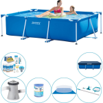 Intex Frame Pool Rechthoekig 220x150x60 Cm - Zwembad Combi Deal - Blauw