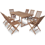 Vidaxl Tuinset Teakhout 9-delig - Bruin
