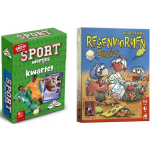 999Games Spellenbundel - 2 Stuks - Kwartet Sport Weetjes & Regenwormen Junior
