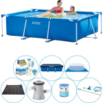 Intex Frame Pool Rechthoekig 220x150x60 Cm - Zwembad Pakket - Blauw