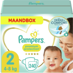 Pampers Premium-bescherming Nieuwe Babymaat 2 - 4 Tot 8kg - 240 Lagen - Pakformaat 1 Maand