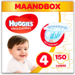 Huggies Ultra Comfort - Unisex Babyluiers X150 Maat 4 - 1 Maandverpakking