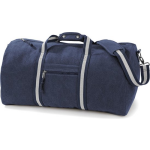 Quadra Sporttas-weekendtas “Used Look” Vintage Oxford Navy - Blauw
