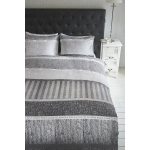 Rivièra Maison Winterclub Dekbedovertrek - 1-persoons (140x200/220 Cm + 1 Sloop) - Grijs