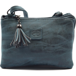 Tas - Tasssen - Bags - Bag- Bicky Bernard- Harmonica 3-vaks Tasje - Schoudertasje - Crossbody Tasje - Donker - Blauw