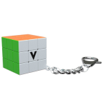 V-Cube V Cube sleutelhanger Flat puzzel 3,5 x 3,5 cm oranje/groen