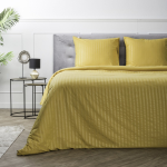 Luna Bedding Embossed Stripes - Lits-jumeaux (240 x 220 cm + 2 kussenslopen) Dekbedovertrek - Geel