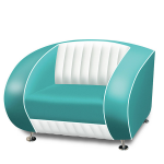 Bel Air Retro Fauteuil Sf-01cb - Turquoise