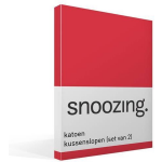 Snoozing Katoen Kussenslopen (Set Van 2) - 100% Katoen - 50x70 Cm - - Rood