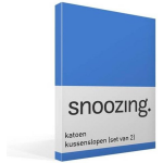Snoozing Katoen Kussenslopen (Set Van 2) - 100% Katoen - 40x60 Cm - Kindermaat - Meermin - Blauw