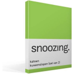 Snoozing Katoen Kussenslopen (Set Van 2) - 100% Katoen - 50x70 Cm - Lime - Groen