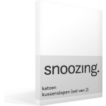 Snoozing Katoen Kussenslopen (Set Van 2) - 100% Katoen - 40x60 Cm - Kindermaat - - Wit