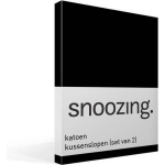 Snoozing Katoen Kussenslopen (Set Van 2) - 100% Katoen - 40x60 Cm - Kindermaat - - Zwart
