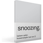Snoozing Katoen-satijn Kussenslopen (Set Van 2) - 100% Katoen-satijn - 60x70 Cm - Standaardmaat - - Grijs