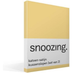 Snoozing Katoen-satijn Kussenslopen (Set Van 2) - 100% Katoen-satijn - 60x70 Cm - Standaardmaat - - Geel