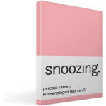 Snoozing Percale Katoen Kussenslopen (Set Van 2) - 100% Percale Katoen - 60x70 Cm - Standaardmaat - - Roze