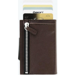 Ögon Designs Ogon Designs Cascade Zipper Cardprotector Met Muntgeldvak - Bruin