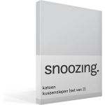 Snoozing Katoen Kussenslopen (Set Van 2) - 100% Katoen - 50x70 Cm - - Grijs