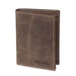 Wild Nature Hoge Billfold Portemonnee Leer - Bruin