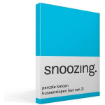 Snoozing Percale Katoen Kussenslopen (Set Van 2) - 100% Percale Katoen - 60x70 Cm - Standaardmaat - - Turquoise