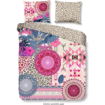 Hip Allison Dekbedovertrek - 100% Katoen-satijn - 1-persoons (140x200/220 Cm + 1 Sloop) - 1 Stuk (60x70 Cm) - Multi - Roze