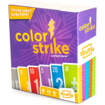 Shuffle kaartspel Color Strike karton paars/groen 111 delig