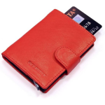 Figuretta Leren Card Protector Met Rfid Bescherming - Rood