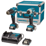 Makita CLX228SAX2 | Combiset | 12 V Max | (klop)boren en (slag)schroeven | Set | 2,0 Ah | in aluminium koffer met accessoires