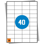 Dula Etiketten - Stickervellen A4 - 40 Stickers Per Vel - 52,5 X 29,7 Mm - 25 Vel