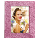 Houten Fotolijstje Met Glitters Geschikt Voor Een Foto Van 15 X 20 Cm - Fotolijsten - Roze