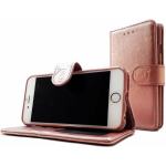 Hem Apple Iphone 12 - Rose Gold Leren Portemonnee Hoesje - Lederen Wallet Case Tpu Meegekleurde Binnenkant- Book Case - Flip - Roze