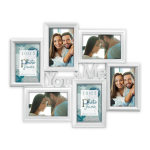 Multi Fotolijst You & Me Met 6 Lijstjes Geschikt Voor Een Foto Van 10 X 15 Cm - Fotolijsten - Wit