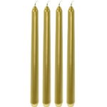 Bellatio Decorations 4x Lange Kaarsen 25 Cm - Dinerkaarsen - Goud