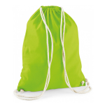 Bellatio Design Sport Gymtas Lime Met Rijgkoord 46 X 37 Cm Van Katoen - Gymtasje - Zwemtasje - Groen