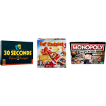 Hasbro Spellenbundel - Bordspellen - 3 Stuks - 30 Seconds & Monopoly Valsspelerseditie & Stef Stuntpiloot