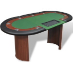 Vidaxl Pokertafel Voor 10 Personen Met Dealervak En Fichebak - Groen