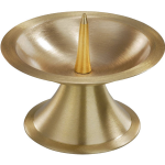 1x Ronde Metalen Stompkaarsenhouder Voor Kaarsen 5-6 Cm Doorsnede - Kaarsenplateaus - Goud