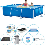 Intex Frame Pool Rechthoekig 220x150x60 Cm - Zwembad Super Set - Blauw