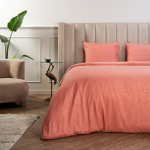 Fresh & Co Embossed Bloem - Lits-jumeaux (240 x 220 cm + 2 kussenslopen) Dekbedovertrek - Roze