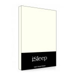 iSleep Split-topper Hoeslaken Perkal Katoen - Licht - 180x200 - Beige