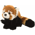 Wild Republic knuffel rode panda 20 cm pluche/zwart - Rood