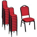 Vidaxl Eetkamerstoelen 20 St Stof - Rood