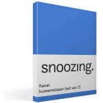 Snoozing Flanel Kussenslopen (Set Van 2) - 100% Geruwde Flanel-katoen - 40x60 Cm - Kindermaat - Meermin - Blauw