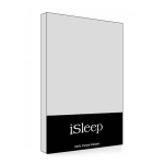 iSleep Split-topper Hoeslaken Perkal Katoen - Zilver - 160x200