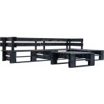 Vidaxl 4-delige Loungeset Pallet Hout - Negro