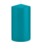 2xe Cilinderkaarsen/stompkaarsen 8 X 15 Cm 69 Branduren - Stompkaarsen - Turquoise