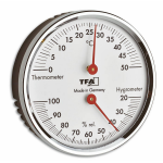 TFA Dostmann Tfa Analoge Thermo-hygrometer Met Metalen Ring - Silver