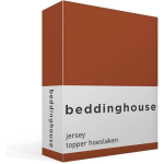 Beddinghouse Jersey Topper Hoeslaken - 100% Gebreide Jersey Katoen - Lits-jumeaux (180x200/220 Cm) - Terra - Bruin