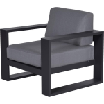 Garden Impressions Loungestoel Cube Carbon Black-mystic Grey - Zwart