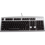 Quantore HK-6110 USB QWERTY, Zilver toetsenbord - Zwart